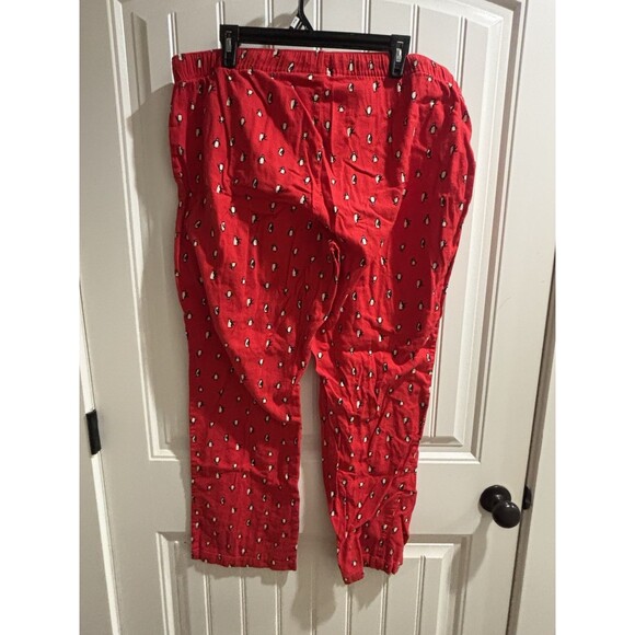 Old Navy Pajama Bottoms Red/ Penguins Sz XL - Picture 3 of 3